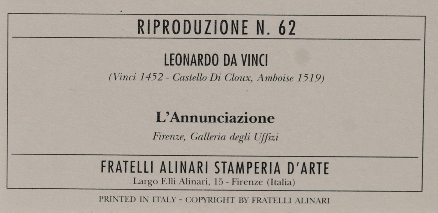 L'Annunciazione di Leonardo da Vinci